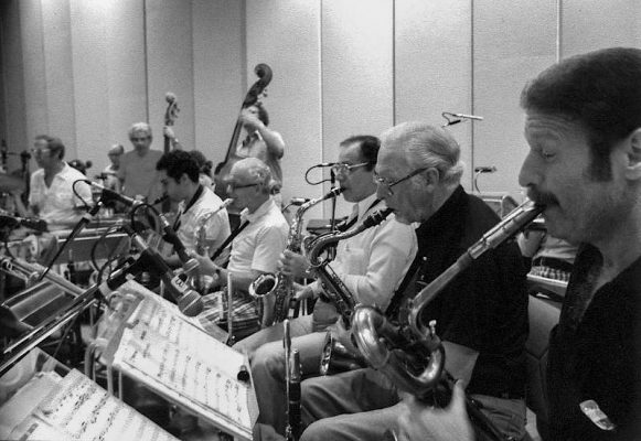 Sinatra Sax Section in Rehearsal